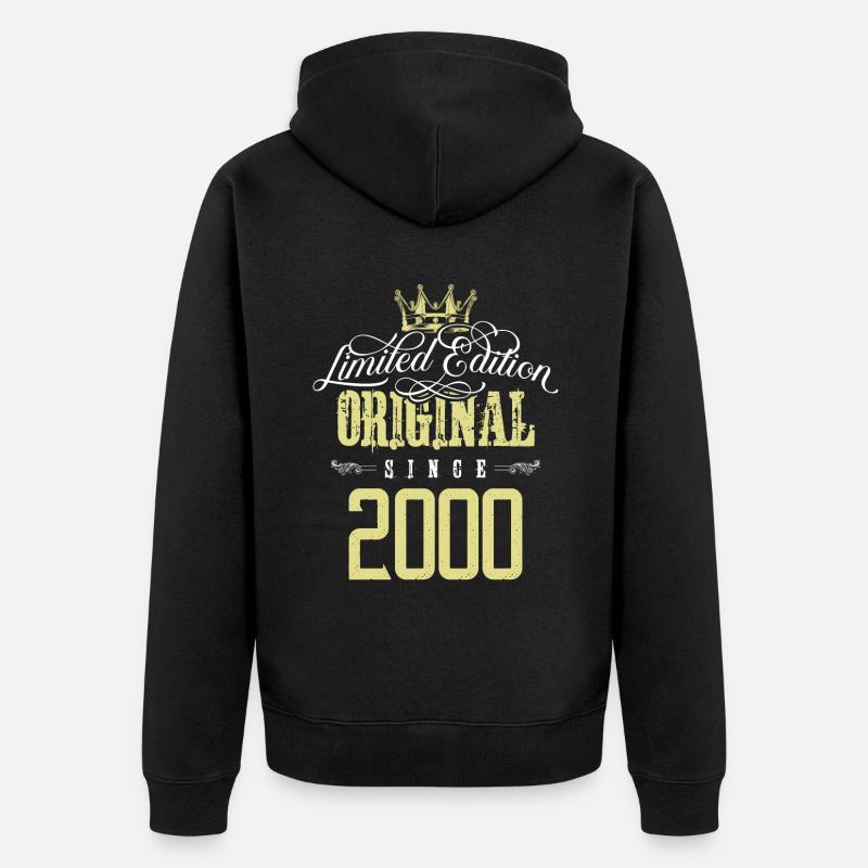 Édition limitée 2000 - Veste à capuche bio Premium Unisexe - noir