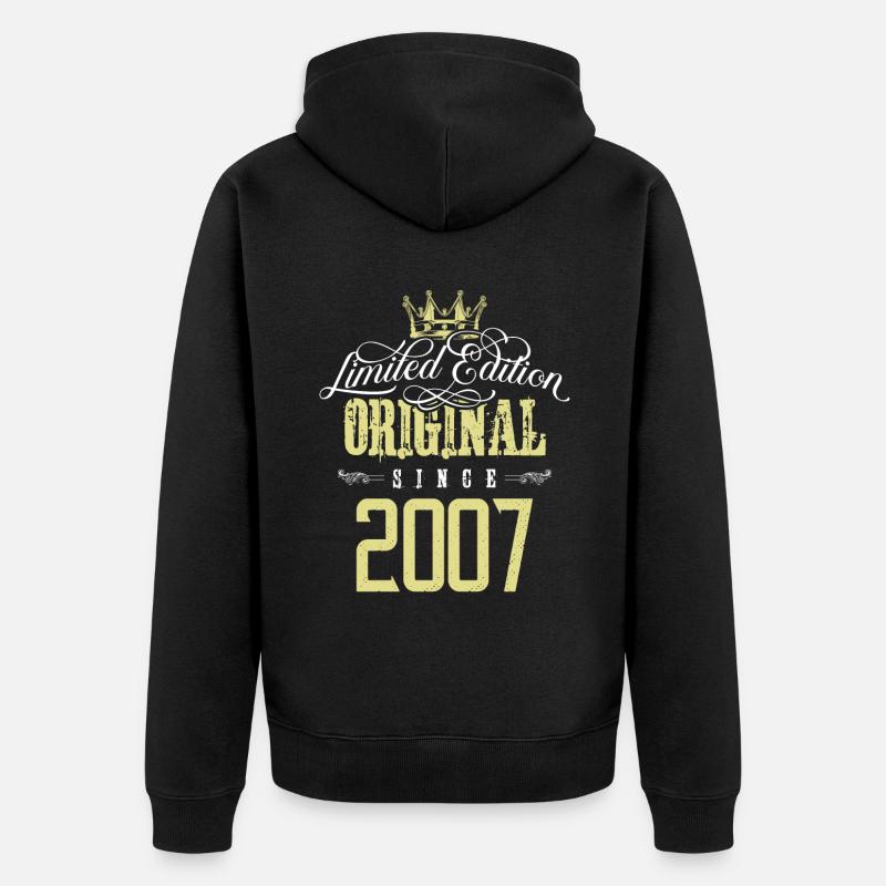 2007 limited edition - Unisex Premium Bio Zip Hoodie - Schwarz