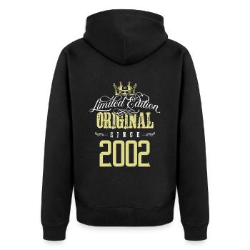 Édition limitée 2002 - Veste à capuche bio Premium Unisexe - noir - Dos - Nico (187cm)
