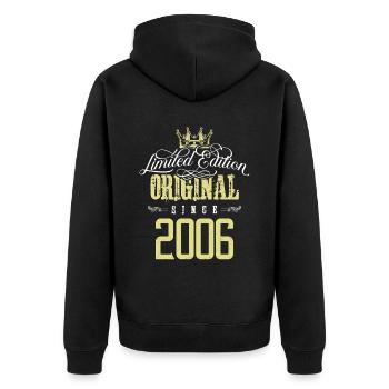 Édition limitée 2006 - Veste à capuche bio Premium Unisexe - noir - Dos - Nico (187cm)