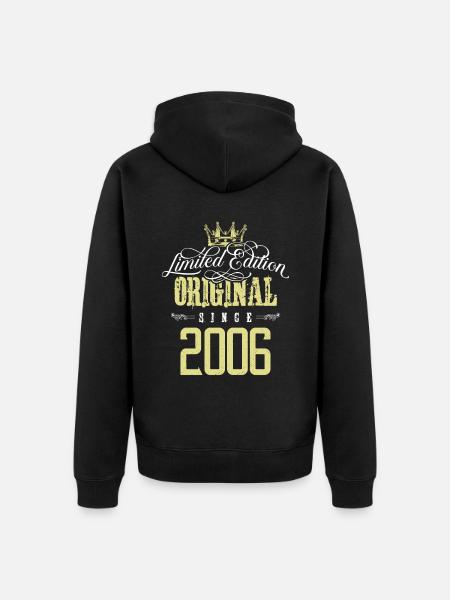 2006 limited edition - Unisex Premium Organic Zip Hoodie - black