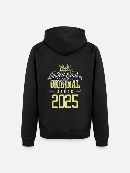 Édition limitée 2025 - Veste à capuche bio Premium Unisexe - noir