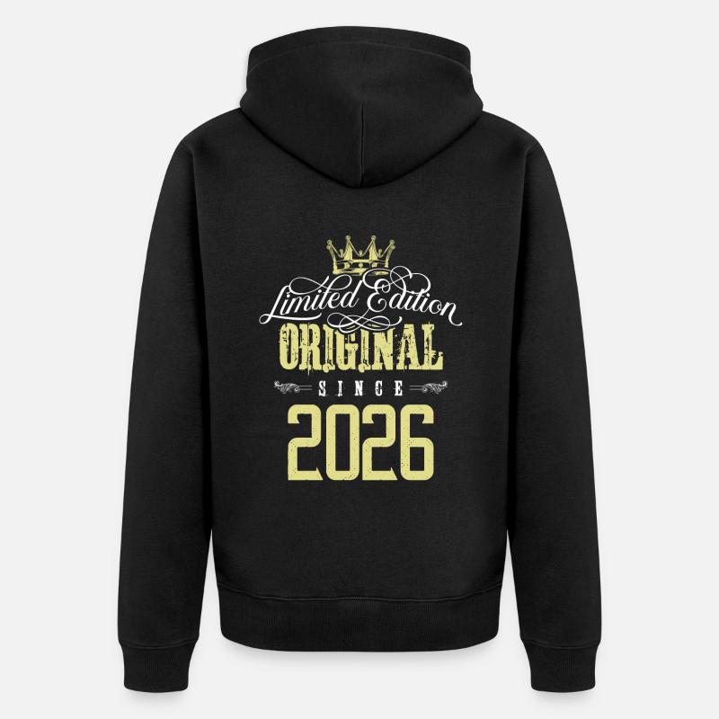 Édition limitée 2026 - Veste à capuche bio Premium Unisexe - noir