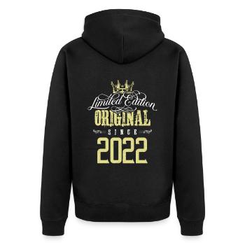 Édition limitée 2022 - Veste à capuche bio Premium Unisexe - noir - Dos - Nico (187cm)