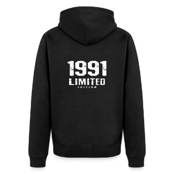 31st Birthday Limited Edition 1991 31 years - Unisex Premium Organic Zip Hoodie - black - Back - Nico (187cm)
