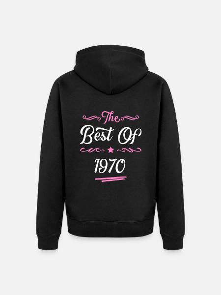 1970 best of - Unisex Premium Organic Zip Hoodie - black