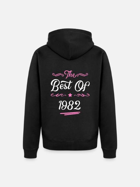 1982 best of - Unisex Premium Organic Zip Hoodie - black