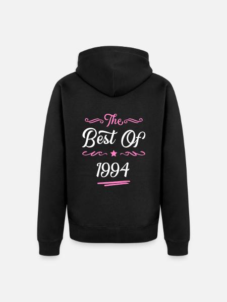 1994 best of - Unisex Premium Bio Zip Hoodie - Schwarz