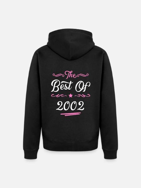 2002 best of - Unisex Premium Organic Zip Hoodie - black