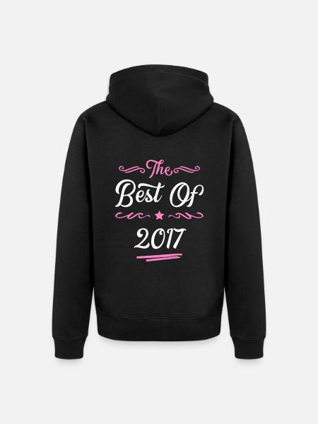 2017 best of - Unisex Premium Bio Zip Hoodie - Schwarz
