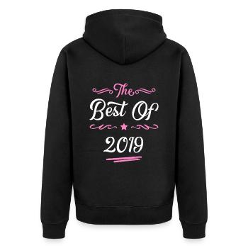 2019 best of - Veste à capuche bio Premium Unisexe - noir - Dos - Nico (187cm)