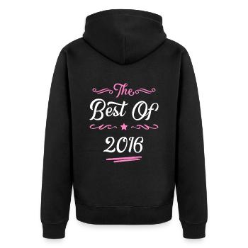 2016 best of - Veste à capuche bio Premium Unisexe - noir - Dos - Nico (187cm)