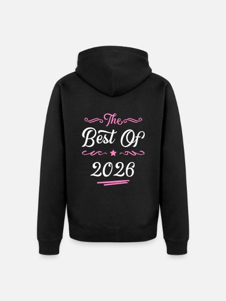 2026 best of - Unisex Premium Bio Zip Hoodie - Schwarz