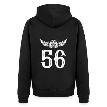 56 Couronne numérique - Veste à capuche bio Premium Unisexe - noir - Dos - Nico (187cm)