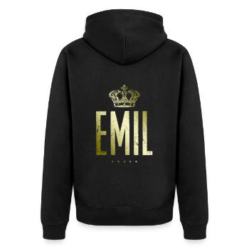 Emil - Veste à capuche bio Premium Unisexe - noir - Dos - Nico (187cm)
