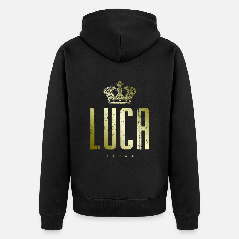 Luca - Veste à capuche bio Premium Unisexe - noir
