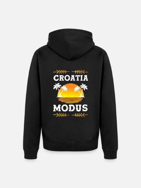 Croatia Modus - Unisex Premium Bio Zip Hoodie - Schwarz