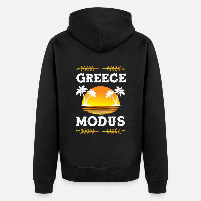 Mode Grèce - Veste à capuche bio Premium Unisexe - noir