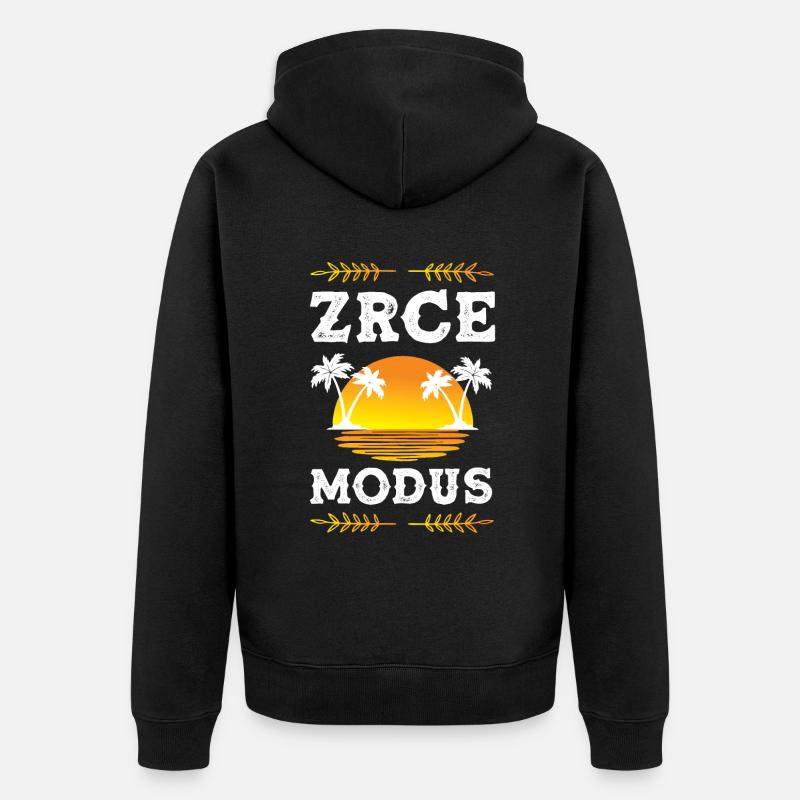 Zrce Modus - Unisex Premium Bio Zip Hoodie - Schwarz