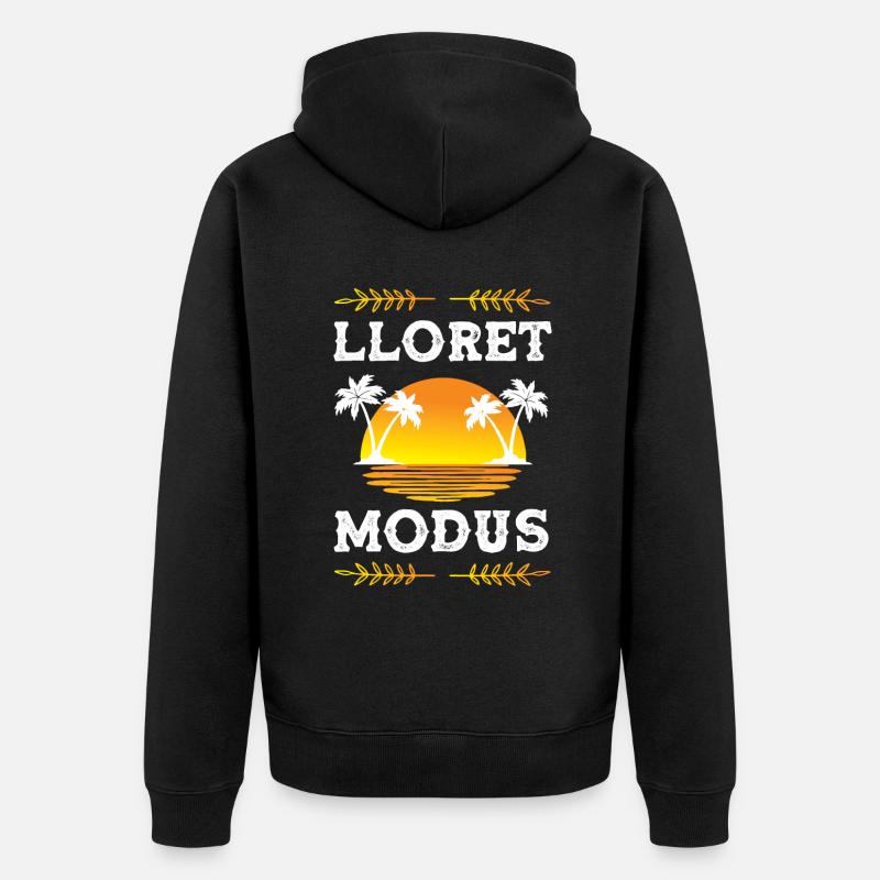 Lloret De Mar Modus - Unisex Premium Bio Zip Hoodie - Schwarz