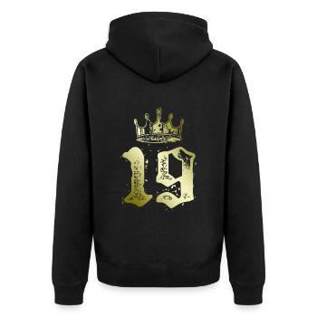 19 Couronne numérique - Veste à capuche bio Premium Unisexe - noir - Dos - Nico (187cm)