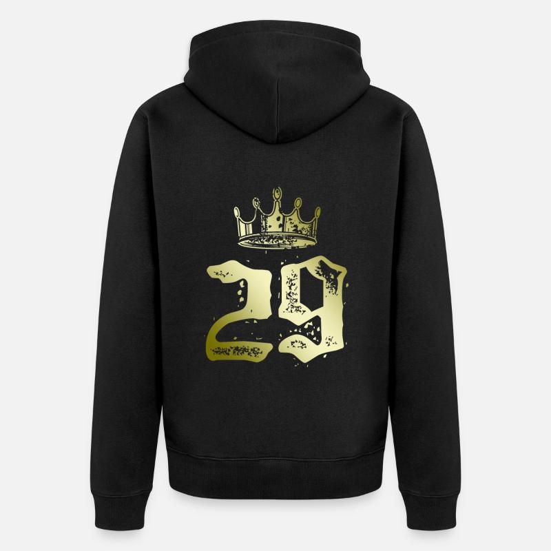 29 Couronne numérique - Veste à capuche bio Premium Unisexe - noir