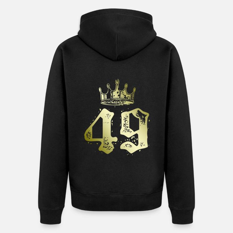 49 Couronne numérique - Veste à capuche bio Premium Unisexe - noir