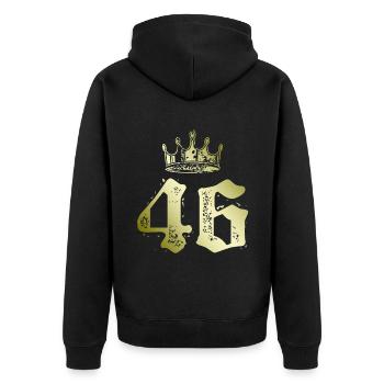 46 Couronne numérique - Veste à capuche bio Premium Unisexe - noir - Dos - Nico (187cm)