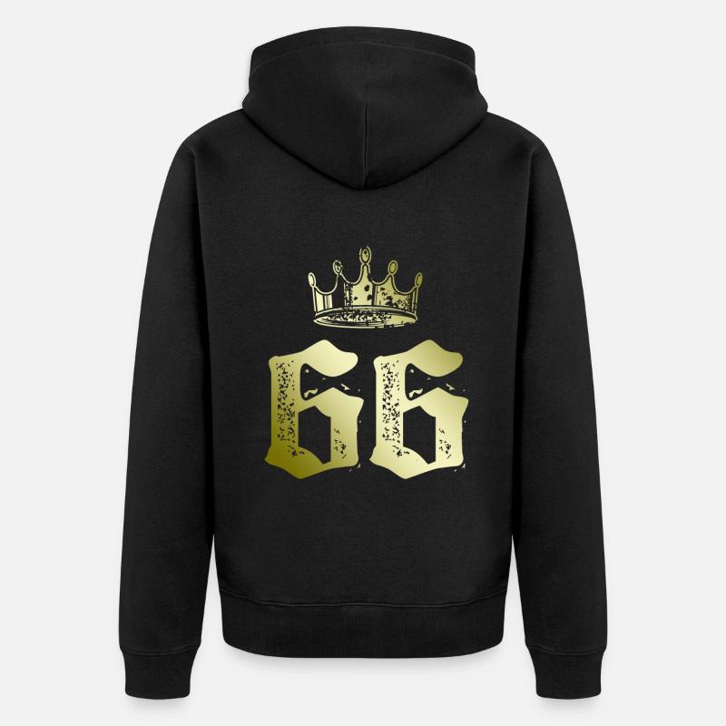 66 Couronne numérique - Veste à capuche bio Premium Unisexe - noir