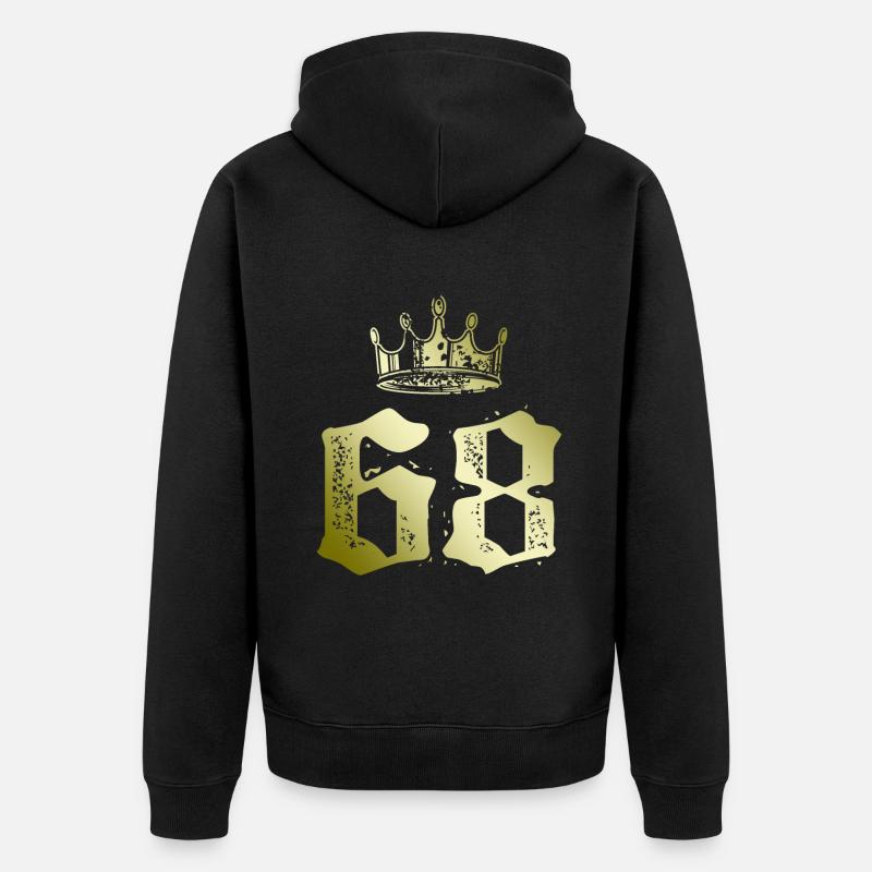 68 Couronne numérique - Veste à capuche bio Premium Unisexe - noir
