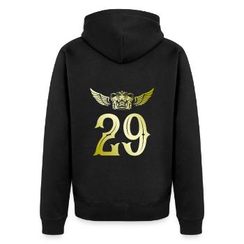 29 Couronne numérique - Veste à capuche bio Premium Unisexe - noir - Dos - Nico (187cm)