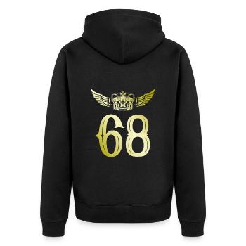 68 Couronne numérique - Veste à capuche bio Premium Unisexe - noir - Dos - Nico (187cm)