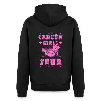 Tournée des filles de Cancun - Veste à capuche bio Premium Unisexe - noir - Dos - Nico (187cm)