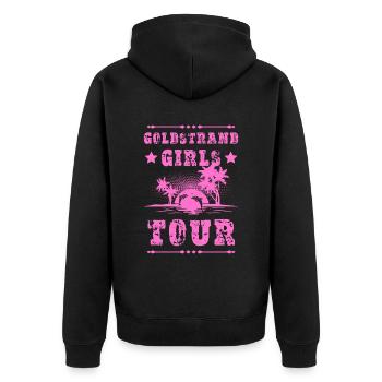Tournée des Golden Sands Girls - Veste à capuche bio Premium Unisexe - noir - Dos - Nico (187cm)
