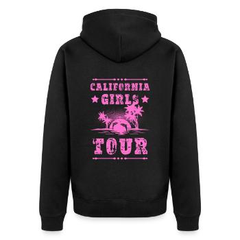 Tournée des filles en Californie - Veste à capuche bio Premium Unisexe - noir - Dos - Nico (187cm)