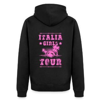 Tournée des filles d’Italie - Veste à capuche bio Premium Unisexe - noir - Dos - Nico (187cm)