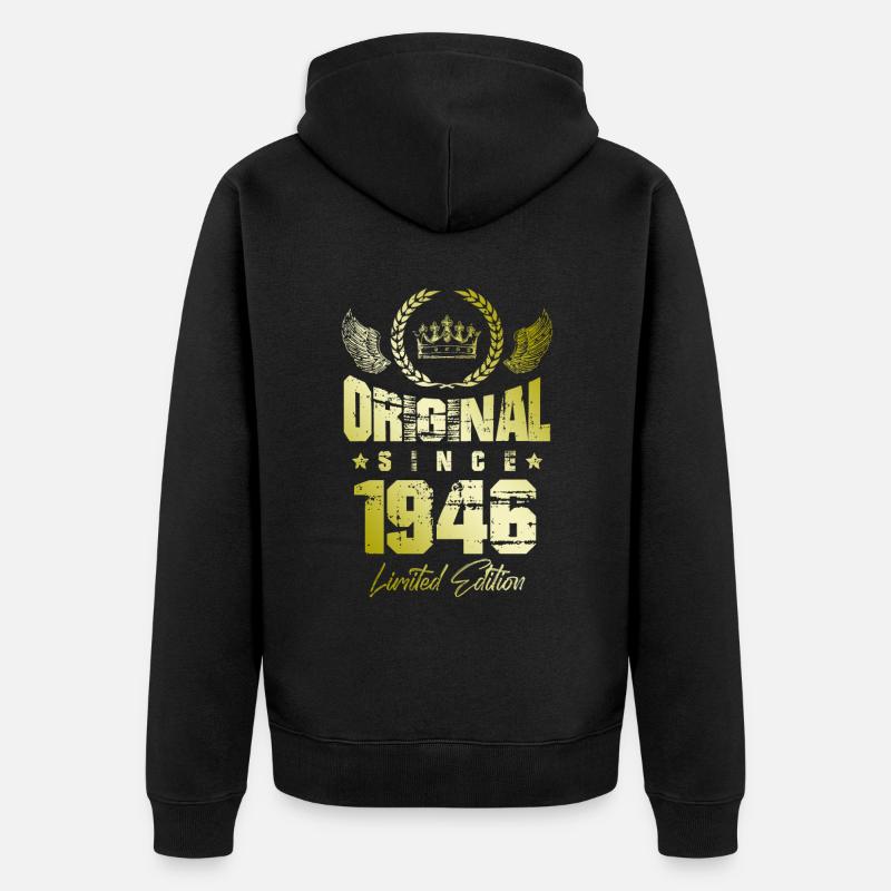 Édition limitée 1946 - Veste à capuche bio Premium Unisexe - noir