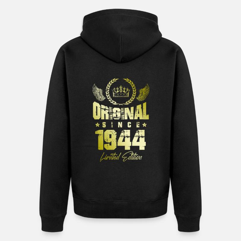 Édition limitée 1944 - Veste à capuche bio Premium Unisexe - noir
