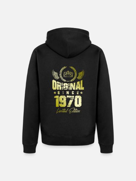 Édition limitée 1970 - Veste à capuche bio Premium Unisexe - noir