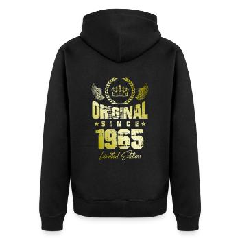 Édition limitée 1965 - Veste à capuche bio Premium Unisexe - noir - Dos - Nico (187cm)
