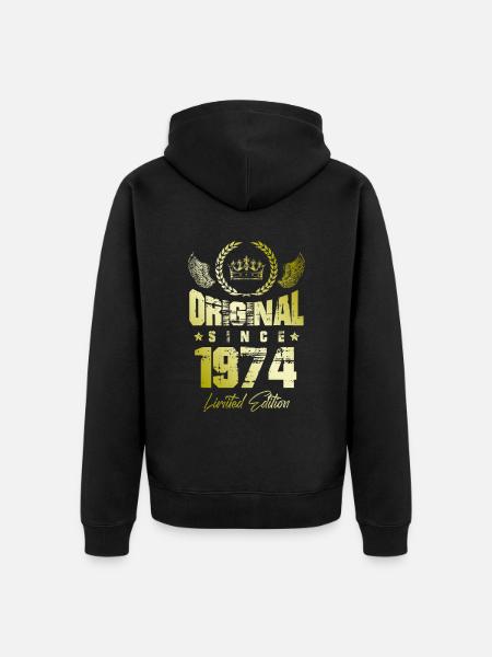 1974 limited edition - Unisex Premium Organic Zip Hoodie - black