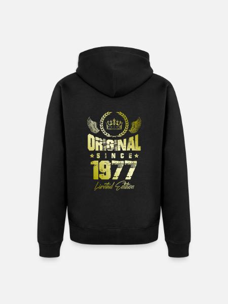 1977 limited edition - Unisex Premium Organic Zip Hoodie - black