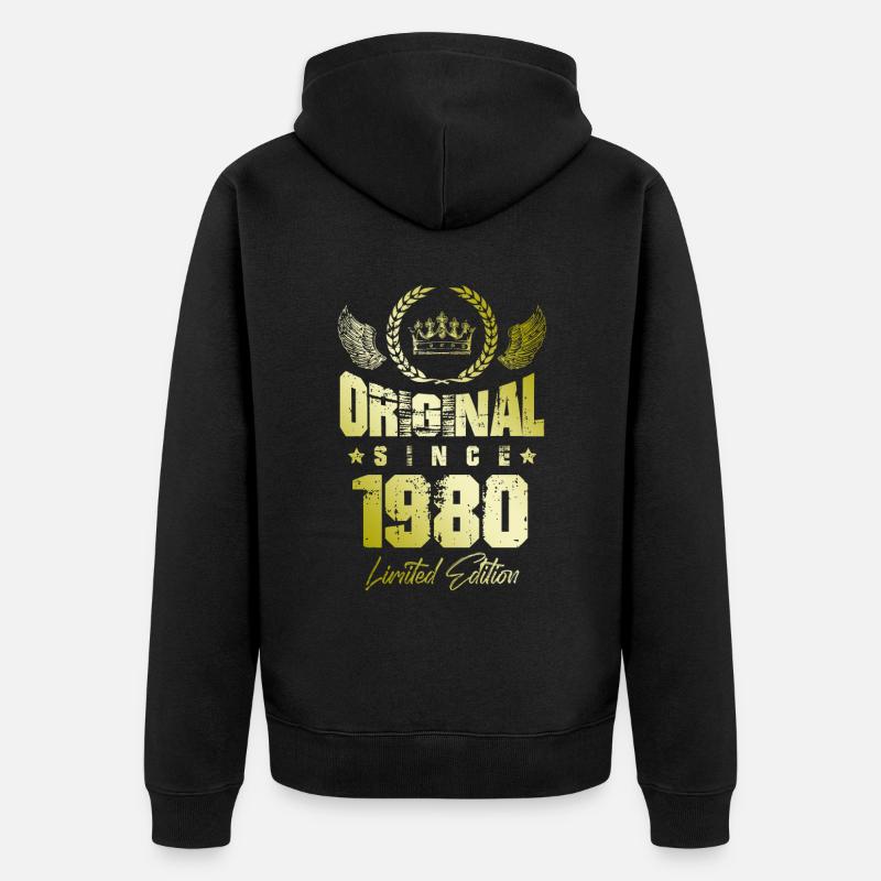 Édition limitée 1980 - Veste à capuche bio Premium Unisexe - noir