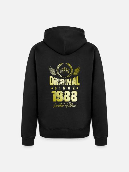 1988 limited edition - Unisex Premium Bio Zip Hoodie - Schwarz