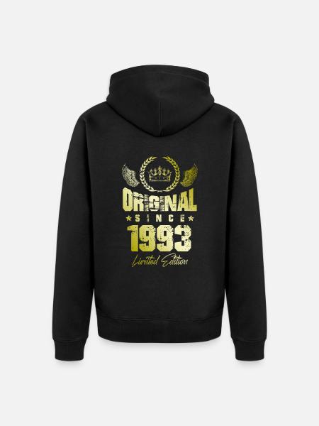 1993 limited edition - Unisex Premium Organic Zip Hoodie - black