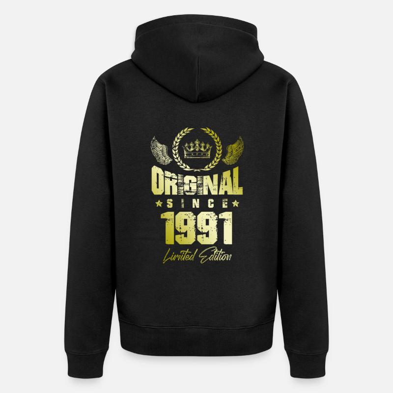 Édition limitée 1991 - Veste à capuche bio Premium Unisexe - noir