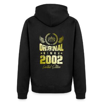 Édition limitée 2002 - Veste à capuche bio Premium Unisexe - noir - Dos - Nico (187cm)