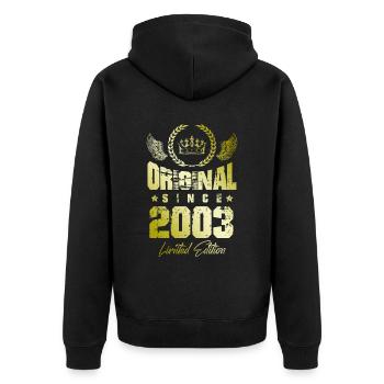 Édition limitée 2003 - Veste à capuche bio Premium Unisexe - noir - Dos - Nico (187cm)