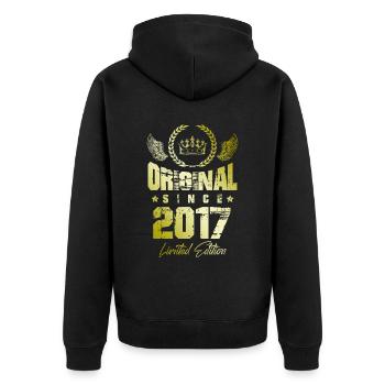 Édition limitée 2017 - Veste à capuche bio Premium Unisexe - noir - Dos - Nico (187cm)
