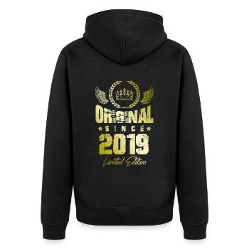 Édition limitée 2019 - Veste à capuche bio Premium Unisexe - noir - Dos - Nico (187cm)